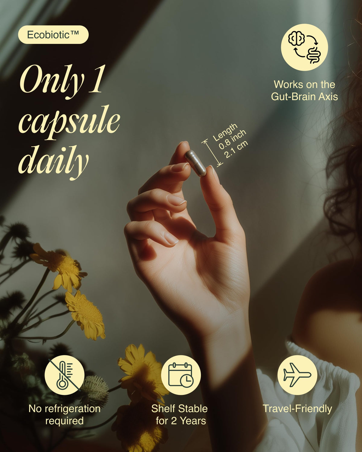 Ecosh Ecobiotic Calm + Mood Probiotic 50g emballage ouvert