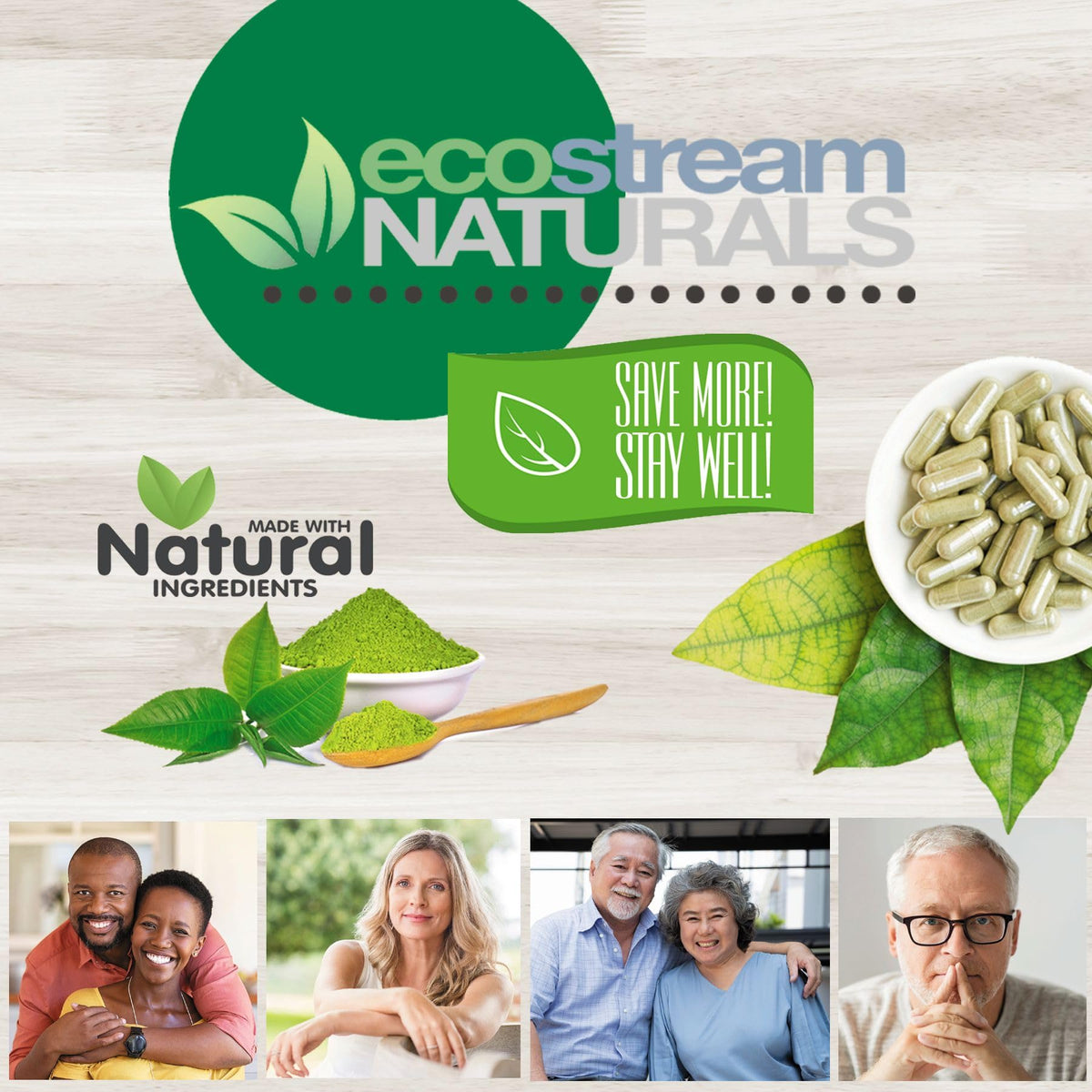 ecostream Naturals Formule Femme 3000 InflamCalm 100g sur fond blanc