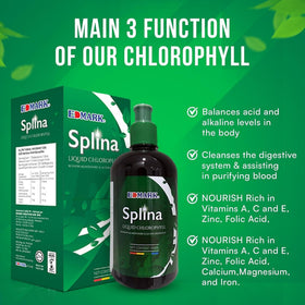 EDMARK Splina Chlorophylle Liquide 500ml - bouteille dans un cadre naturel