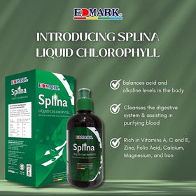 EDMARK Splina Chlorophylle Liquide 500ml - mélange avec de l'eau