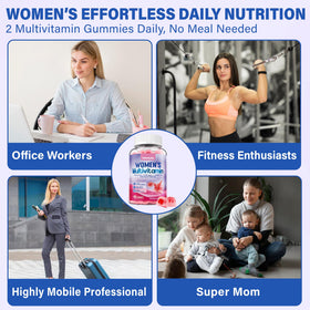 Edmmyliy multivitamines gélifiées pour femmes, gélifiés à côté de fruits