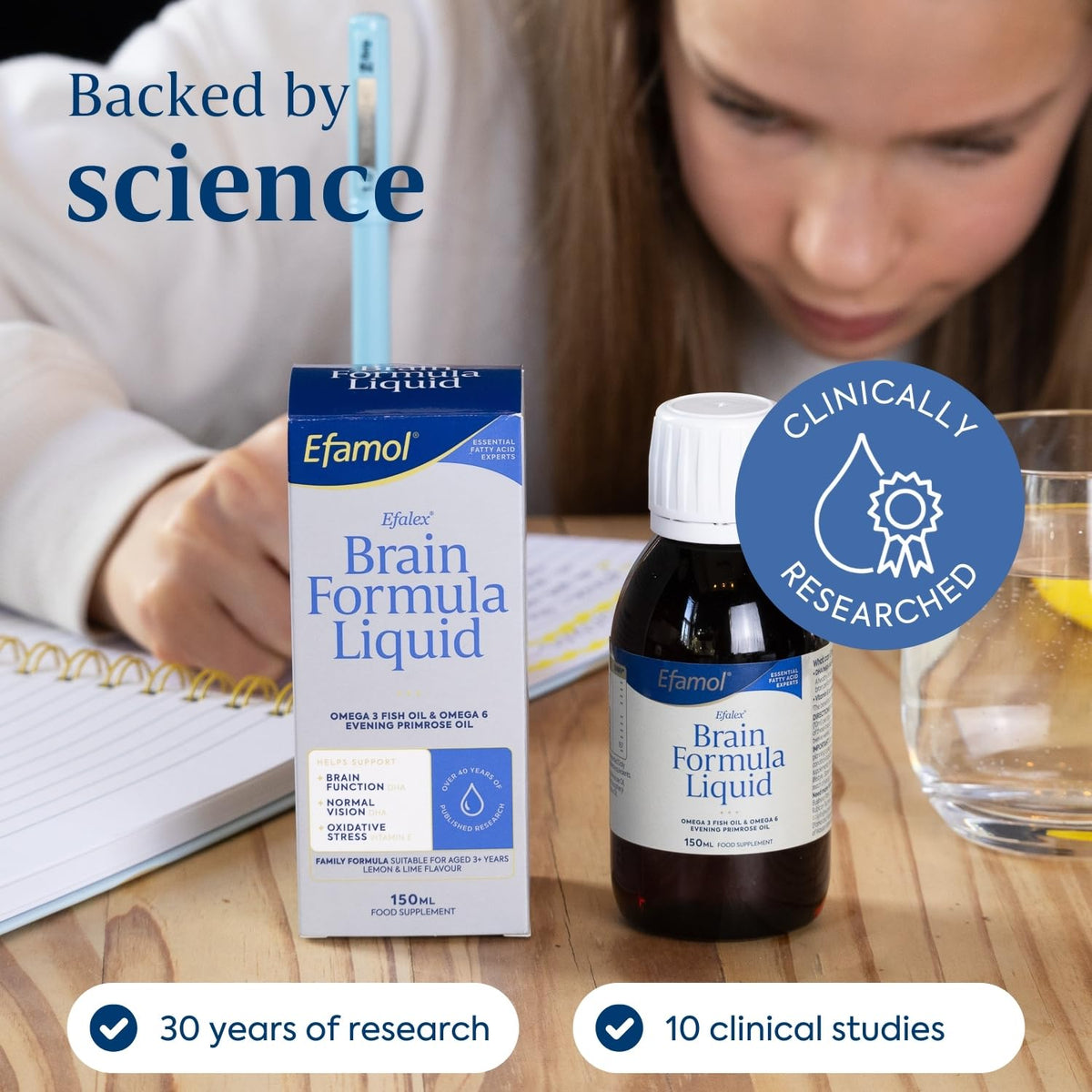Efalex Omega 3 + 6 150ml en contexte familial avec enfants