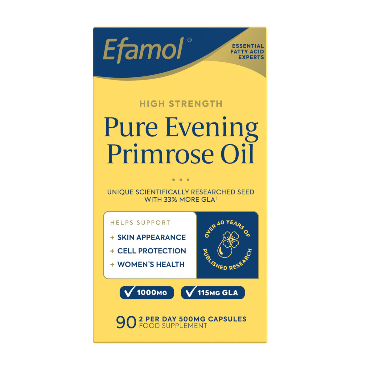 Efamol Huile de Onagre 1000mg 30 Capsules - vue avant