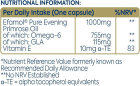 Efamol Huile de Onagre 1000mg 30 Capsules - vue latérale