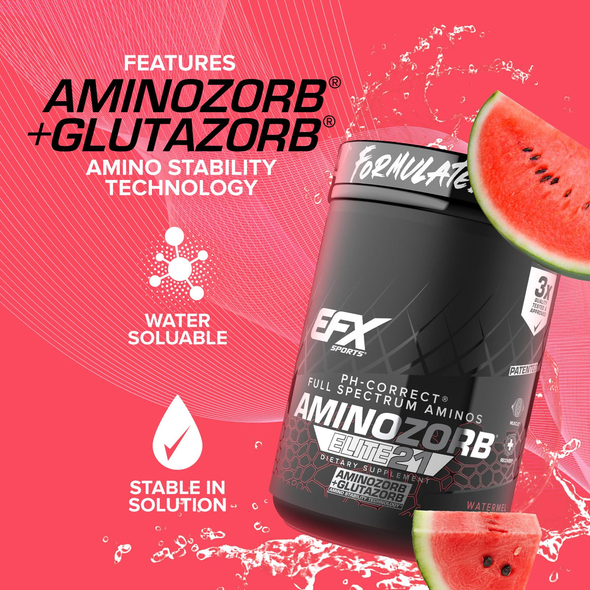 EFX Sports Aminozorb Elite 21 481g vue de côté