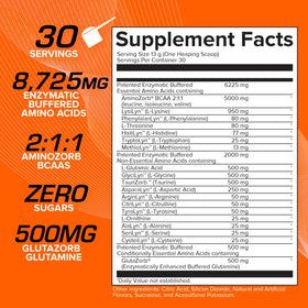 EFX Sports Aminozorb Elite 21 poudre orange dans un verre