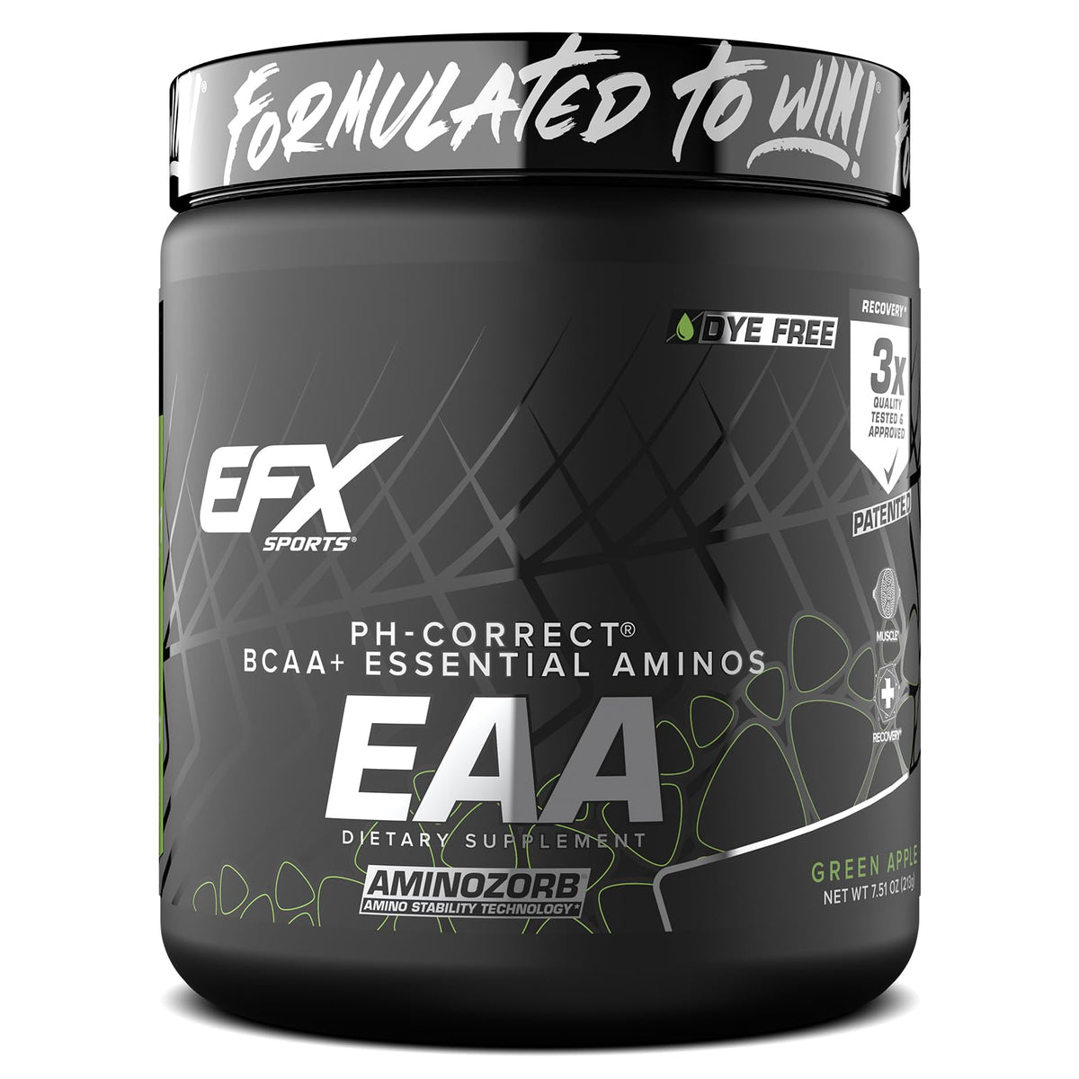 EFX Sports EAA Complément Amino Acides Pomme Verte vue avant
