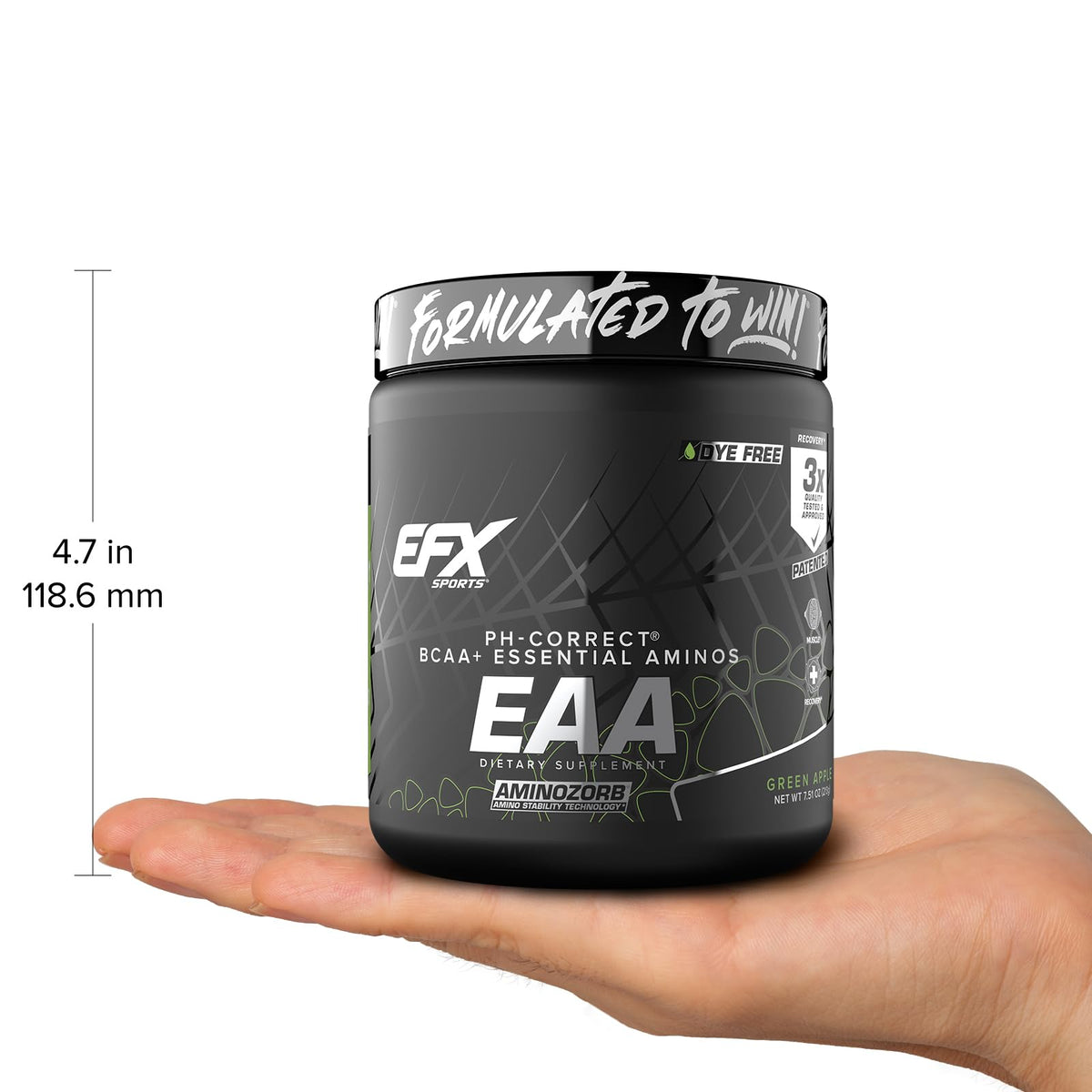 EFX Sports EAA Complément Pomme Verte avec ingrédients listés