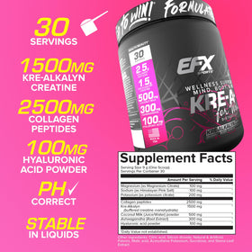 EFX Sports Kre-A-Glo Créatine avec sa cuillère doseuse