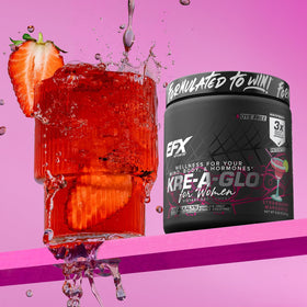 EFX Sports Kre-A-Glo Créatine vu de dos avec informations nutritionnelles