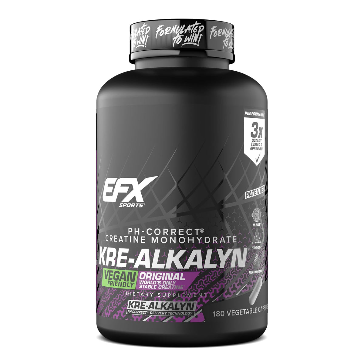 EFX Sports Kre-Alkalyn EFX boîte de 180 capsules végétales