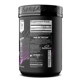 EFX Sports Kre-Alkalyn EFX, capsules dans un récipient.