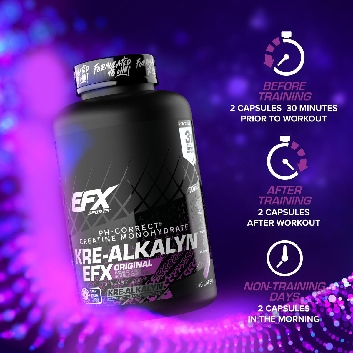 EFX Sports Kre-Alkalyn EFX comparé à d'autres créatines