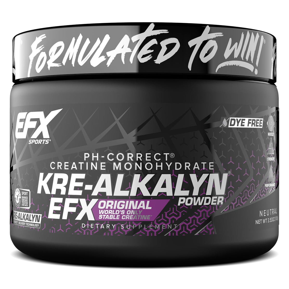 EFX Sports Kre-Alkalyn EFX Poudre 141g vue de face