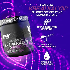 EFX Sports Kre-Alkalyn EFX Poudre 272g en utilisation