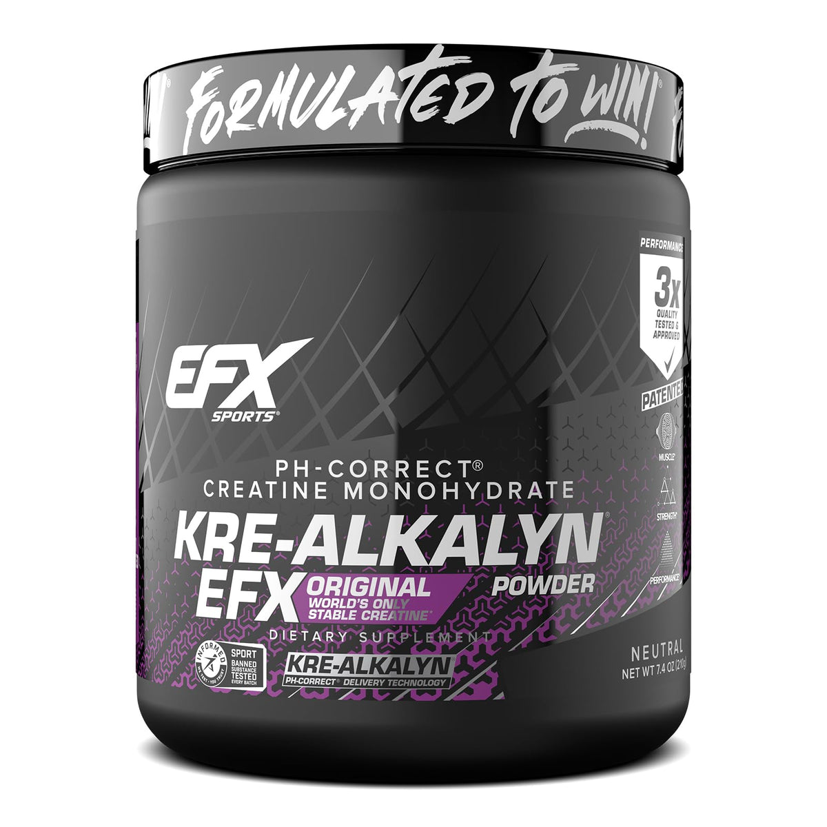 EFX Sports Kre-Alkalyn EFX Poudre 272g vue de face