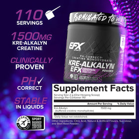 EFX Sports Kre-Alkalyn EFX Poudre 286g avec cuillère doseuse