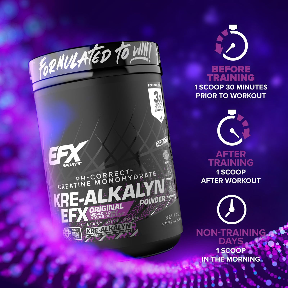EFX Sports Kre-Alkalyn EFX Poudre avec boissons