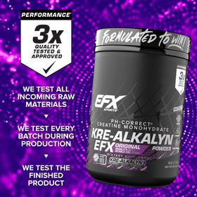 EFX Sports Kre-Alkalyn EFX Poudre sur une table
