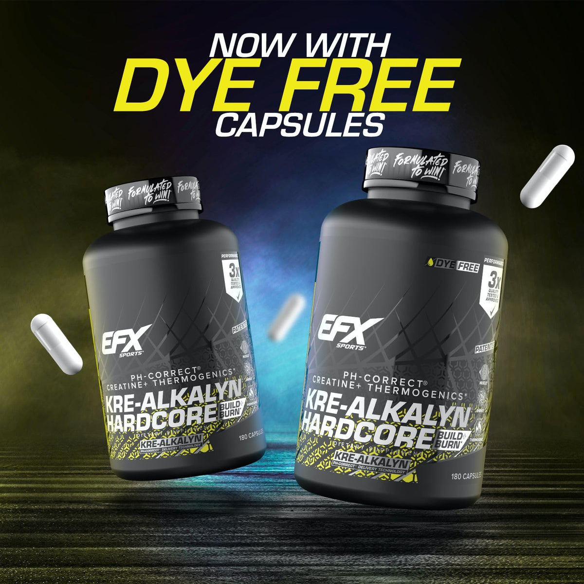 EFX Sports Kre-Alkalyn Hardcore avec vue latérale de la boîte