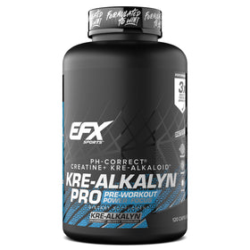 EFX Sports Kre-Alkalyn Pro créatine monohydrate 120 capsules vue de face