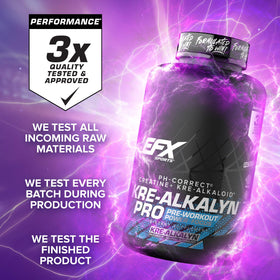 EFX Sports Kre-Alkalyn Pro créatine monohydrate avec bouteille