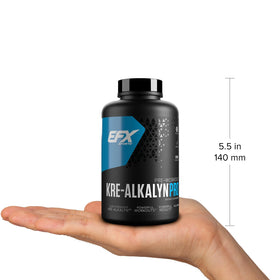 EFX Sports Kre-Alkalyn Pro sur un fond de salle de sport