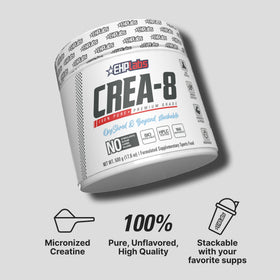 EHP Labs CREA-8 Poudre de Créatine Monohydrate étiquette arrière