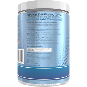 EHP Labs Gummies Énergétiques Pré-Workout Framboise Bleue dans un environnement sportif