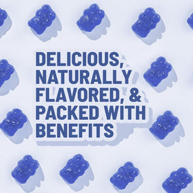 EHP Labs Gummies Énergétiques Pré-Workout Framboise Bleue montrant la texture