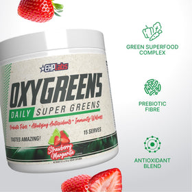 EHP Labs OxyGreens Poudre de Super Aliments 15 Portions avec cuillère