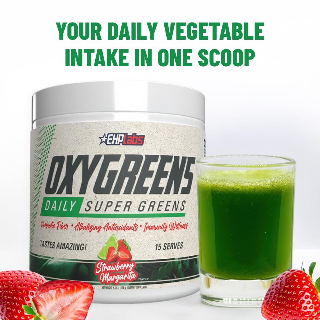 EHP Labs OxyGreens Poudre de Super Aliments 15 Portions en mélange