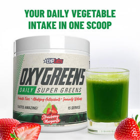 EHP Labs OxyGreens Poudre de Super Aliments 15 Portions en mélange
