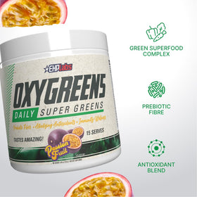 EHP Labs OxyGreens Poudre de Super Aliments 200g avec cuillère