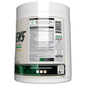 EHP Labs OxyGreens Poudre de Super Aliments 358g Ananas étiquette