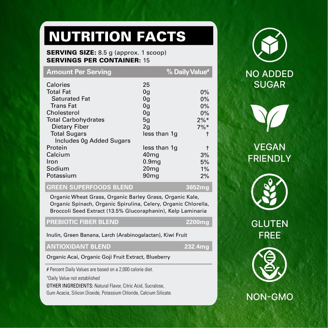 EHP Labs OxyGreens poudre de super aliments avec fruits des bois