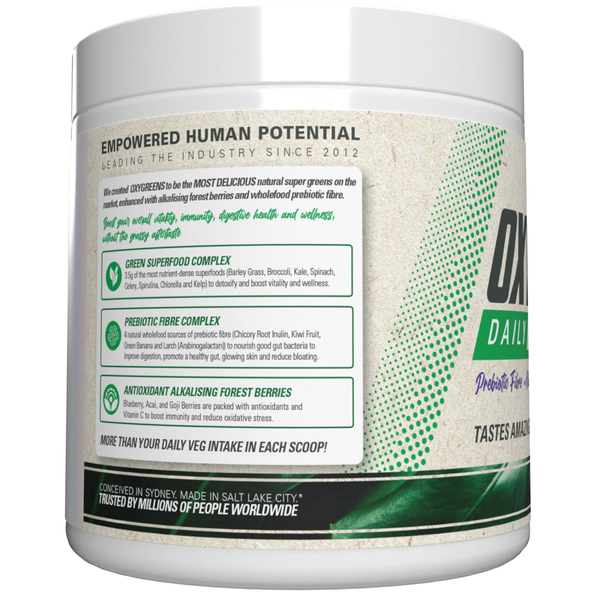 EHP Labs OxyGreens poudre de super aliments avec une portion mesurée