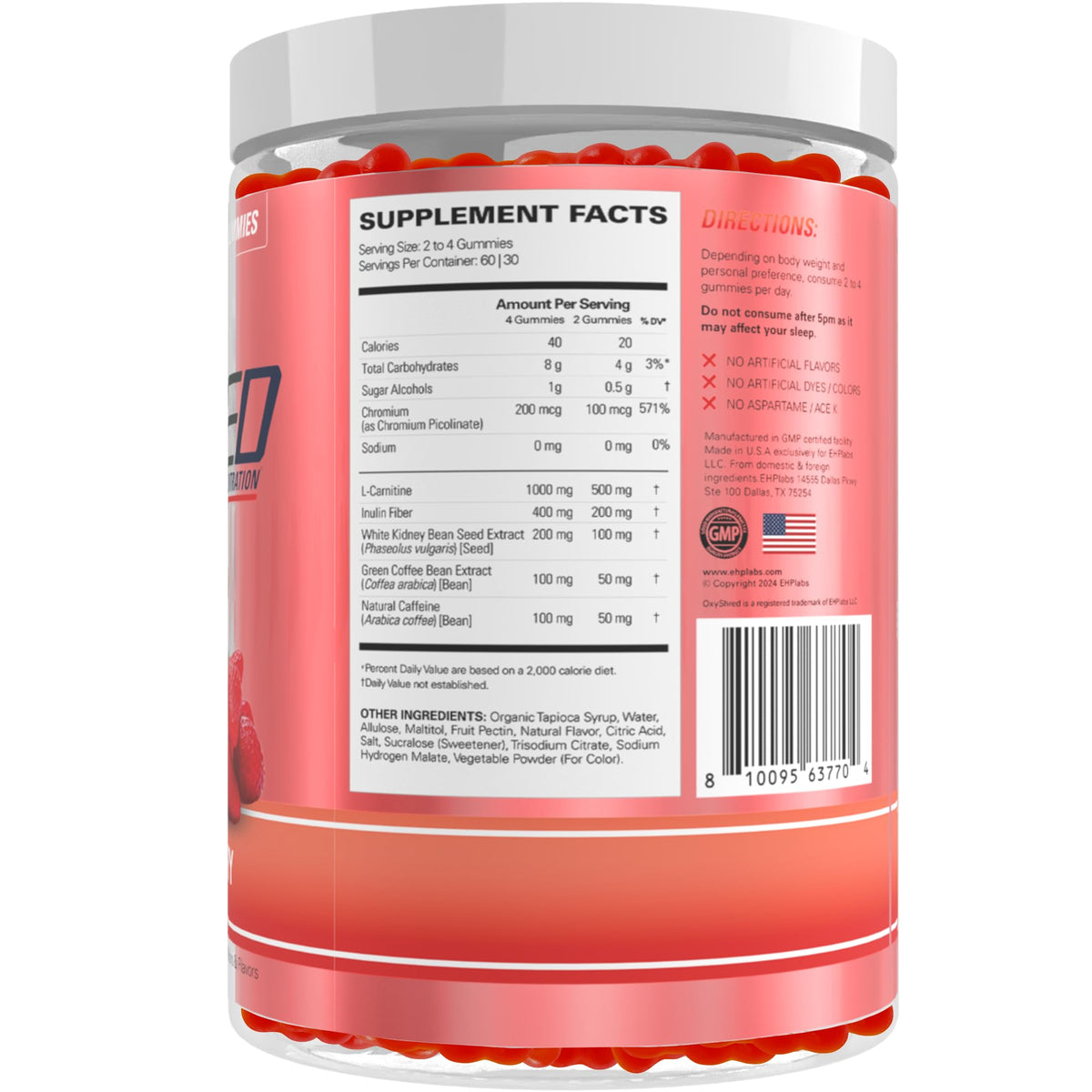 EHP Labs OxyShred Gummies avec un équipement de fitness