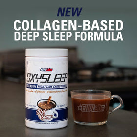 EHP Labs OxySleep Poudre de Collagène 490g - étiquette et informations nutritionnelles