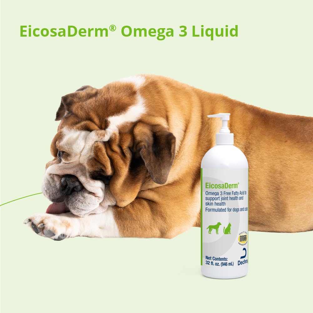 EicosaDerm Omega 3 32 oz en détail sur l'étiquette