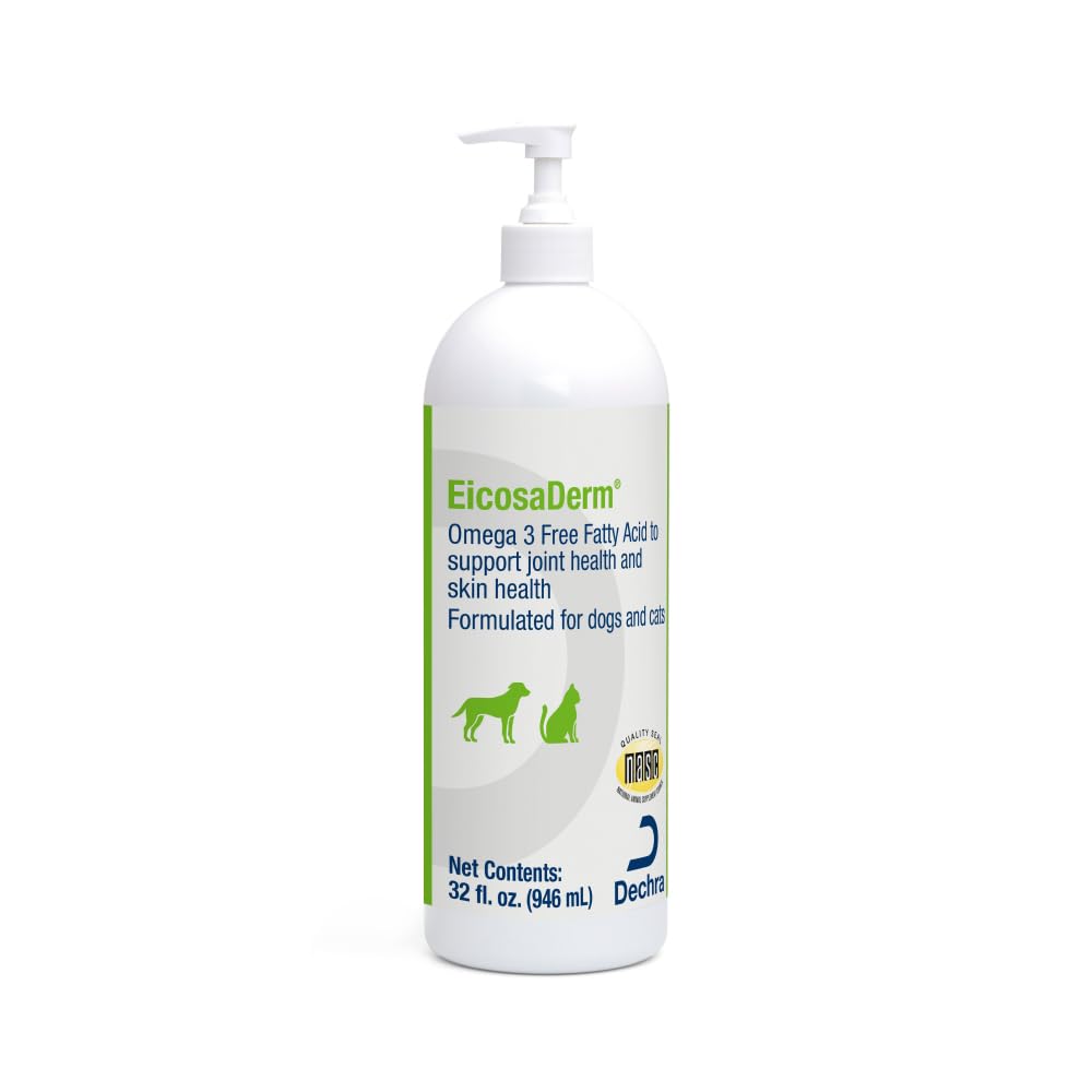EicosaDerm Omega 3 32 oz pour chiens et chats vue avant