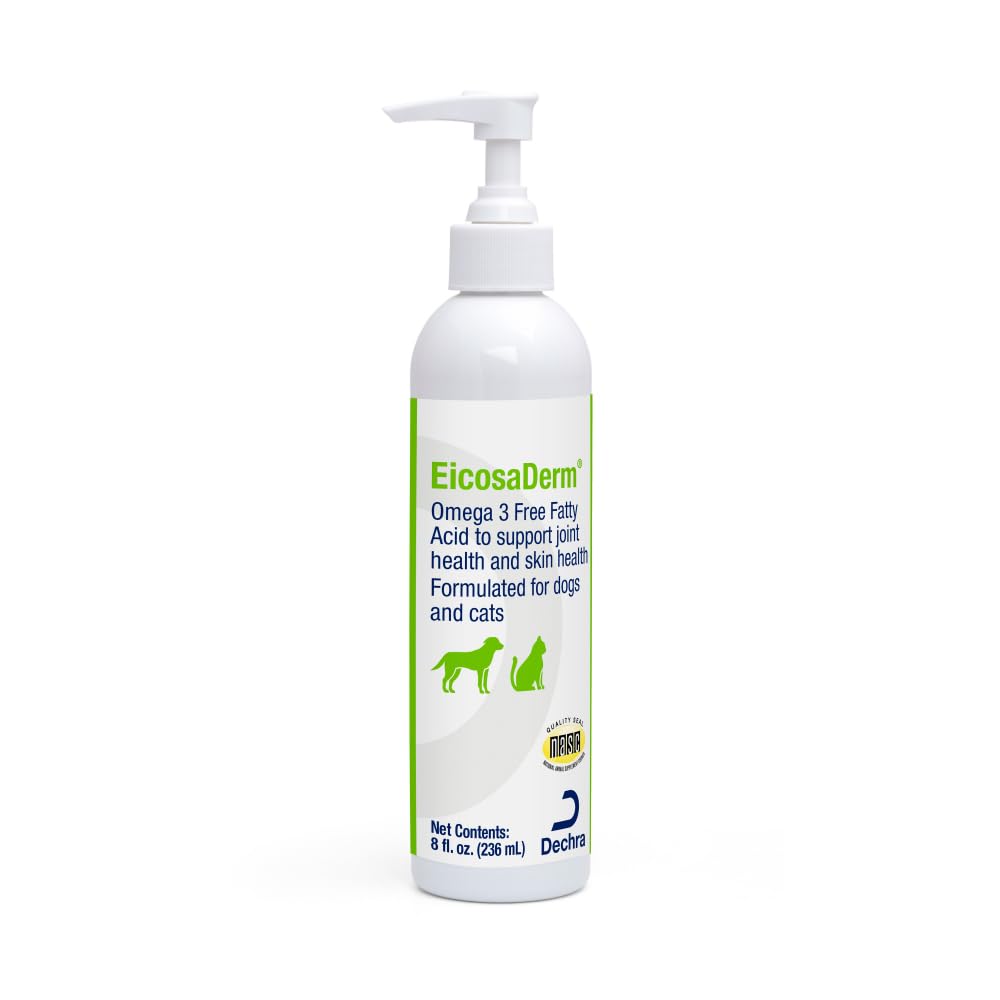 EicosaDerm Omega 3 Liquide pour Chiens et Chats 240ml, vue de face