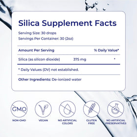 Eidon Ionic Minerals concentré de silice liquide 2 oz étiquette