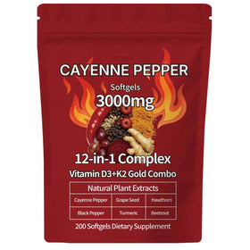 EILTEAU gélules de piment de cayenne 200 softgels en sachet