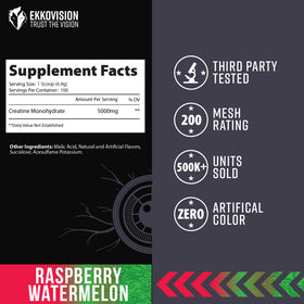 Ekkovision Créatine Monohydrate Framboise Pastèque 780g en préparation
