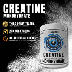 Ekkovision créatine monohydrate poudre White Lightning 930g vue arrière
