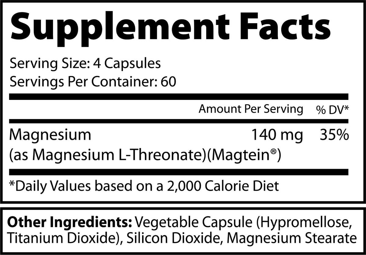 Ekkovision Magnesium L-Threonate 2000 MG capsules ouvertes montrant le contenu