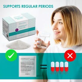 ÉLAN HEALTHCARE Ovofolic sachets dans un verre d'eau