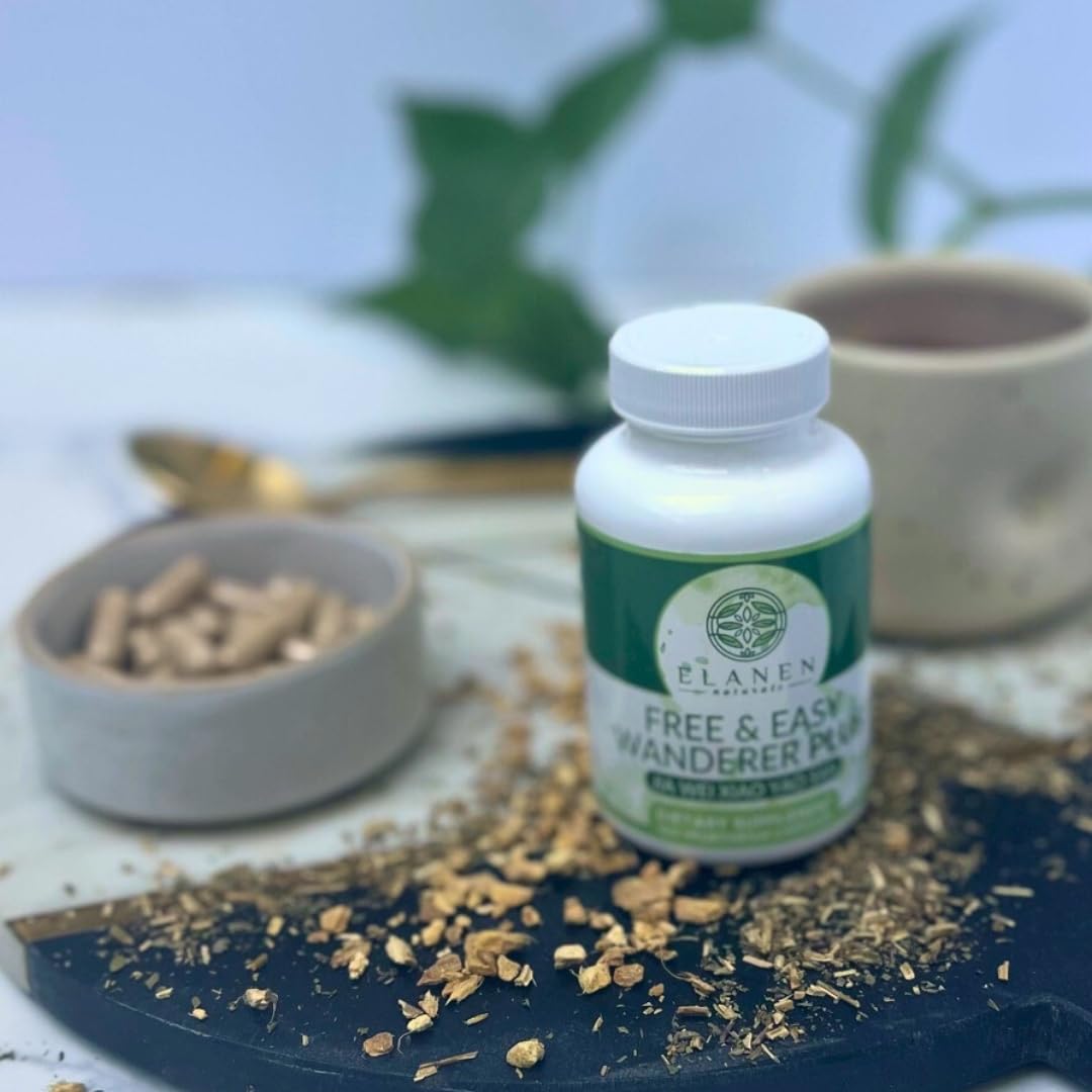 Elanden Naturals Jia Wei Xiao Yao San 100 g avec un verre d'eau