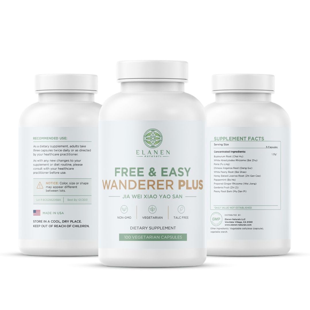 Elanden Naturals Jia Wei Xiao Yao San 100 g étiquette avec ingrédients
